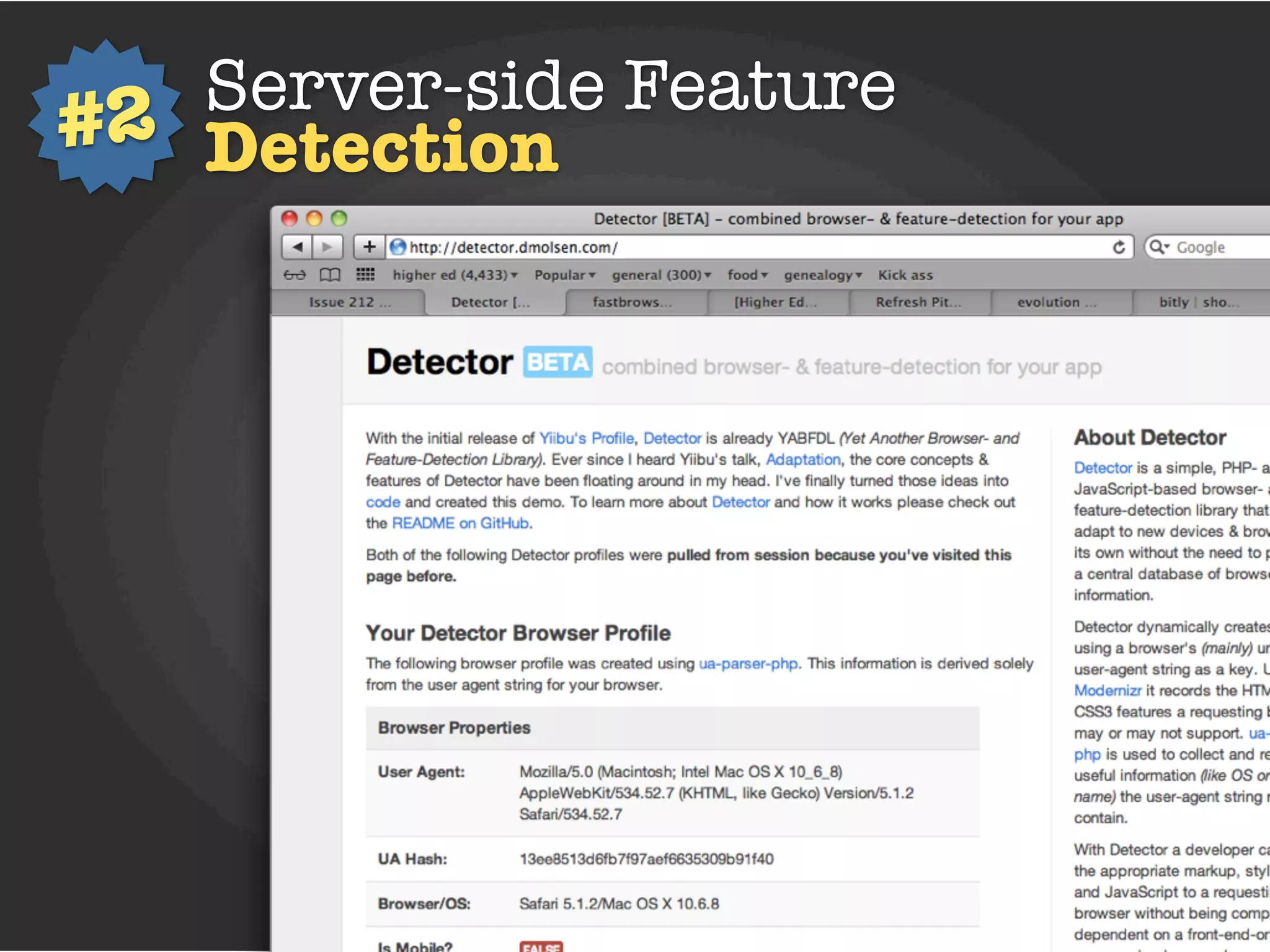 Server-side Feature
#2 Detection
 