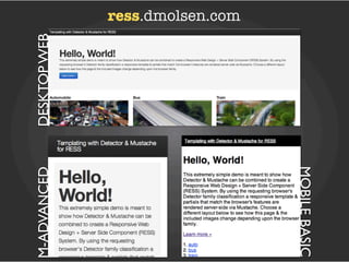 M-ADVANCED     DESKTOP WEB
                             ress.dmolsen.com




MOBILE BASIC
 