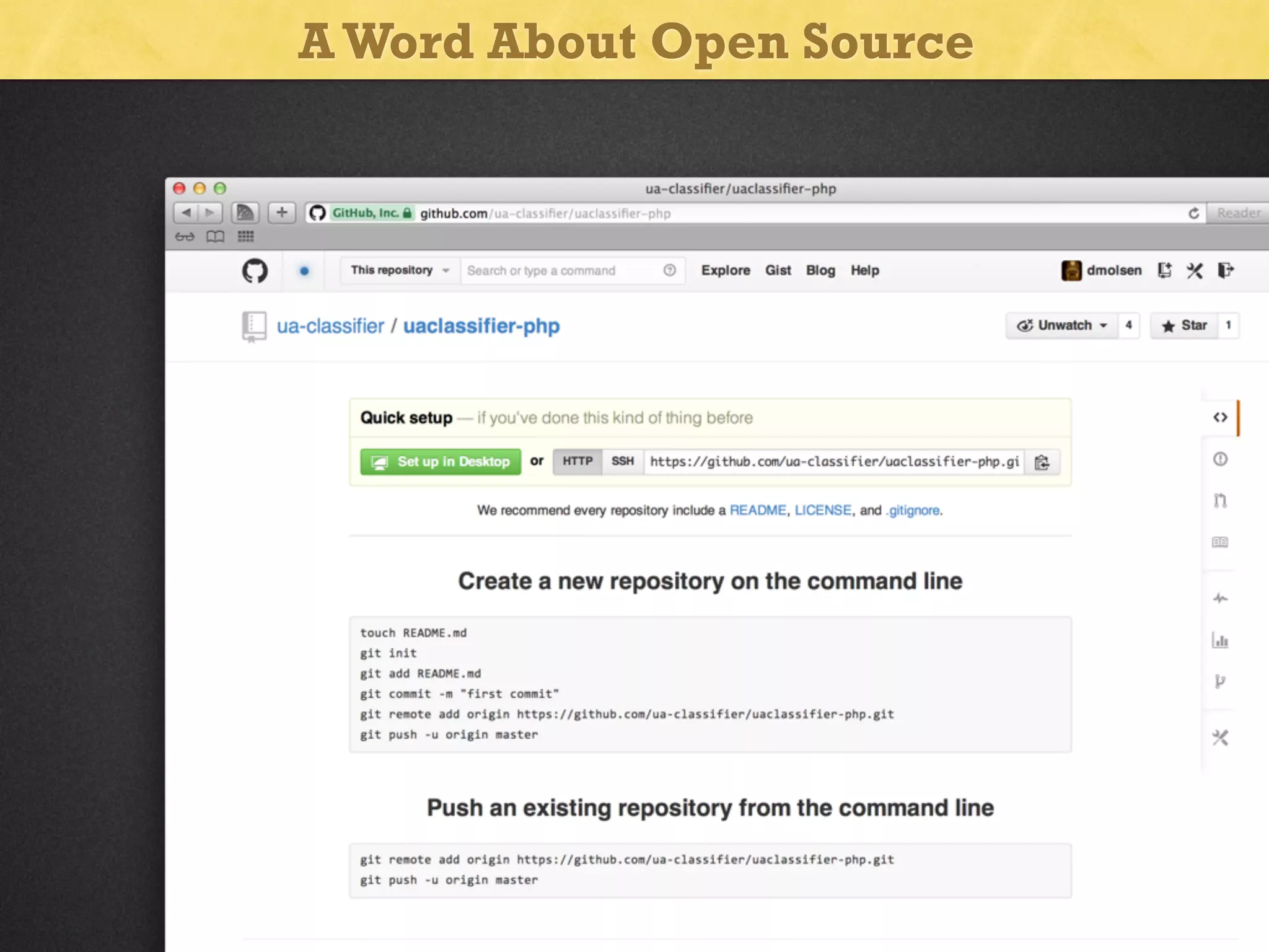 A Word About Open Source

 