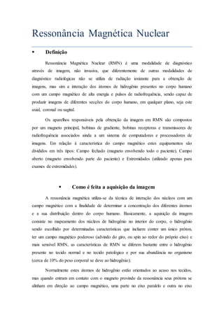 Ressonância magnética Nuclear | DOCX