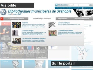 Visibilité 
Sur le portail 
 