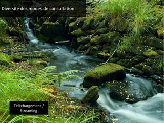 Diversité des modes de consultation 
Téléchargement / 
Streaming 
 