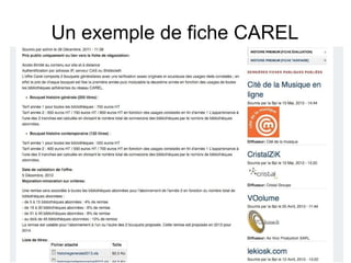 Un exemple de fiche CAREL 
 