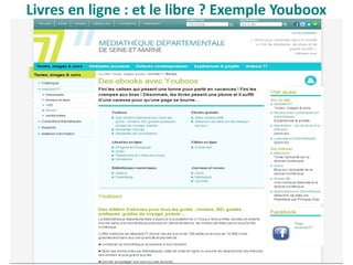 Livres en ligne : et le libre ? Exemple Youboox
 