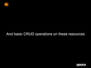 And basic CRUD operations on these resources
 