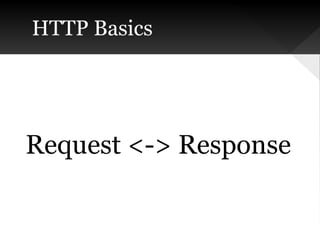 HTTP Basics

Request <-> Response

 