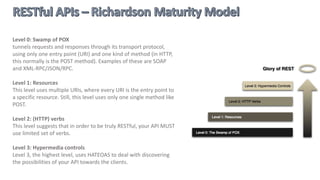 The architectural properties affected by the constraints of the REST architectural style are:[4][6]
- Performance - component interactions can be the dominant factor in user-perceived performance and network efficiency.[7]
- Scalability to support large numbers of components and interactions among components. Roy Fielding, one of the principal
authors of the HTTP specification, describes REST's effect on scalability thus:
REST's client–server separation of concerns simplifies component implementation, reduces the complexity of connector
semantics, improves the effectiveness of performance tuning, and increases the scalability of pure server components. Layered
system constraints allow intermediaries—proxies, gateways, and firewalls—to be introduced at various points in the
communication without changing the interfaces between components, thus allowing them to assist in communication
translation or improve performance via large-scale, shared caching. REST enables intermediate processing by constraining
messages to be self-descriptive: interaction is stateless between requests, standard methods and media types are used to
indicate semantics and exchange information, and responses explicitly indicate cacheability.[4]
Simplicity of interfaces
Modifiability of components to meet changing needs (even while the application is running)
Visibility of communication between components by service agents
Portability of components by moving program code with the data
Reliability is the resistance to failure at the system level in the presence of failures within components, connectors, or data[7]
 
