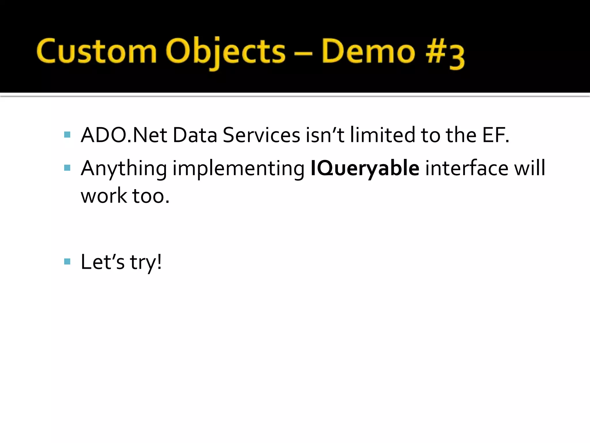 Querying – Advanced