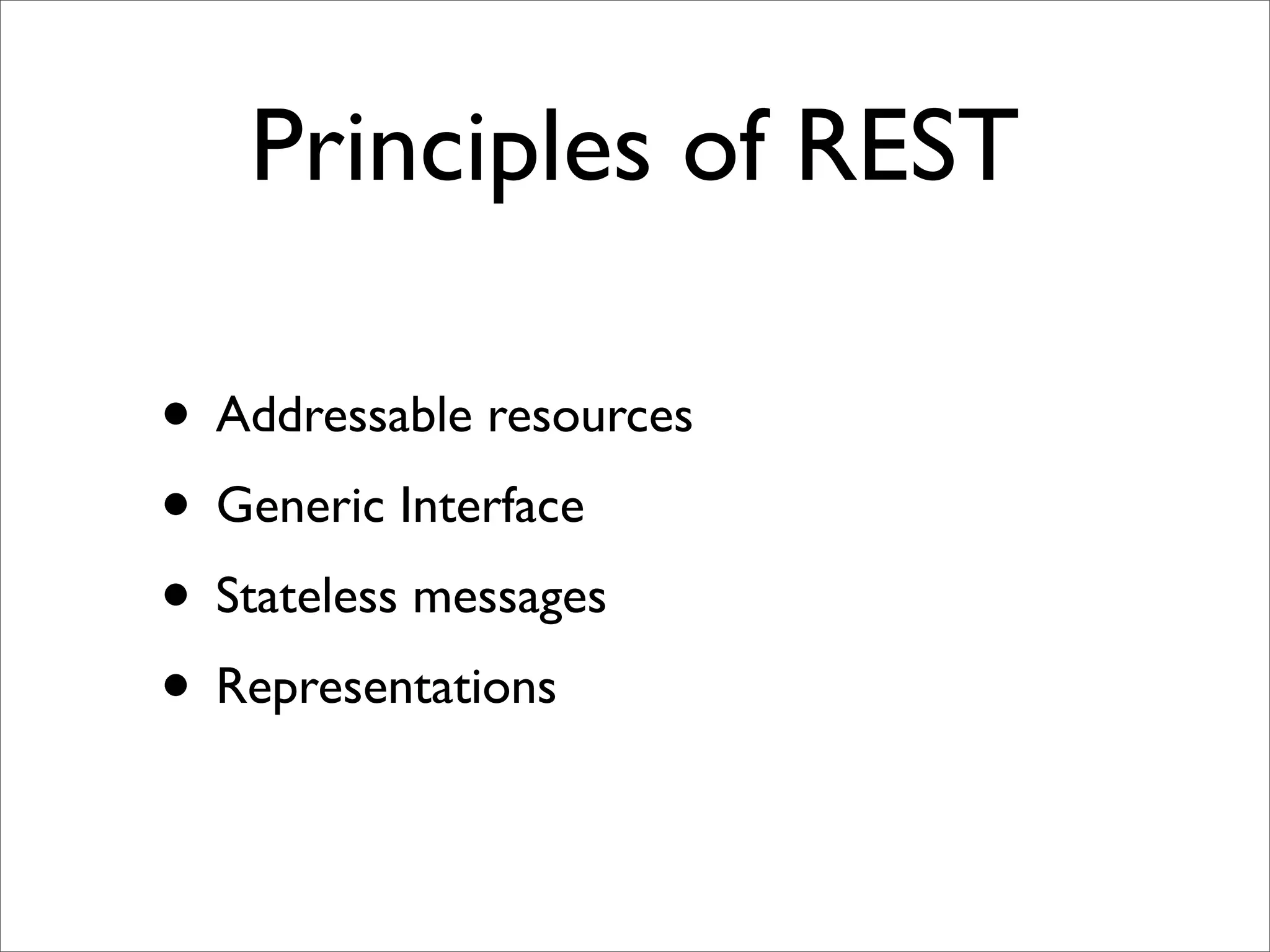 REST: putting the web back in to web services