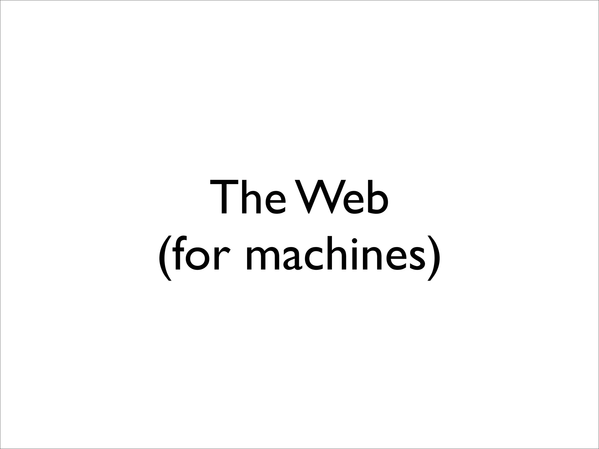 REST: putting the web back in to web services