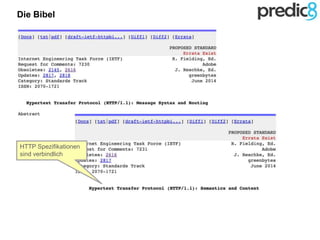 Die Bibel
HTTP Spezifikationen
sind verbindlich
 