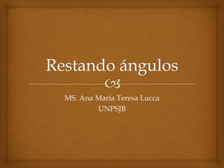 MS. Ana María Teresa Lucca
UNPSJB
 