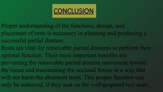 Chevron Rest Rpd REST AND REST SEAT in dentistry in rpd.pptx