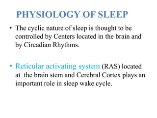 Sleep Ras Rest and sleep snsr Ms Rekha kumari | PPTX