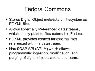 Biblio to Fedora Commons REST API | PPT