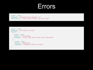Errors
 
