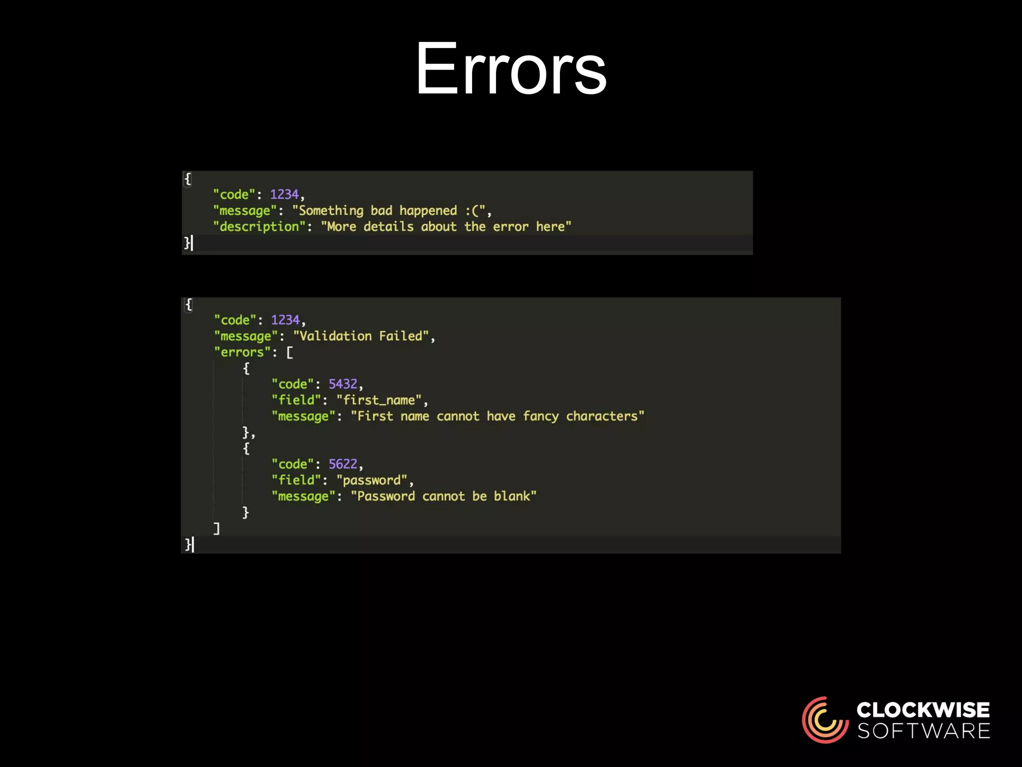 Errors
 