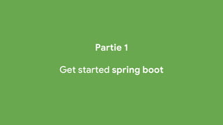 Partie 1
Get started spring boot
 