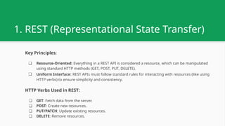 Api Verbs API Development Essentials: REST, SOAP, GraphQL Explained | PPTX