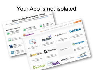 Your App is not isolated 
 