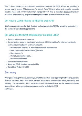 Rest API Interview Questions PDF By ScholarHat | PDF