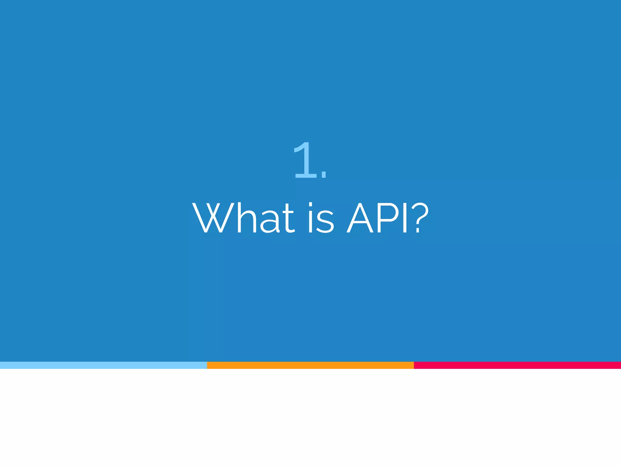 1.
What is API?
 