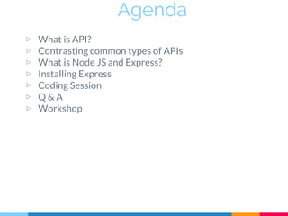 Rest api with node js and express | PPT