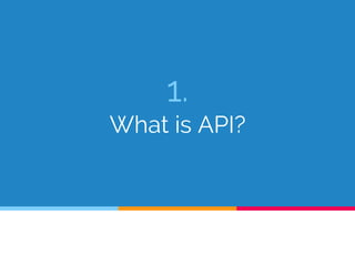 1.
What is API?
 