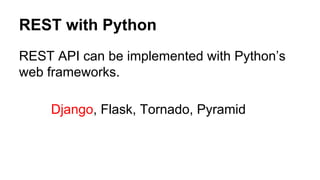 Rest api with Python | PPT
