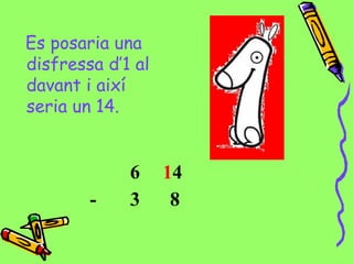 Es posaria una
disfressa d’1 al
davant i així
seria un 14.
6 14
- 3 8
 