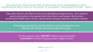 Restart+ Module 1 Introduction to Building Sustainable Communities