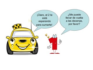 ¡Claro, el 2 te      ¿Me puede
     está         llevar de vuelta
  esperando        a las decenas,
para sumarte!         por favor?
 