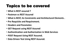 API Testing Using REST Assured with TestNG | PPT