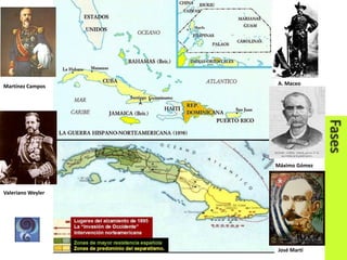 Martínez Campos

A. Maceo

Máximo Gómez

Valeriano Weyler

José Martí

 