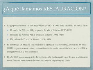 La Restauración | PPT