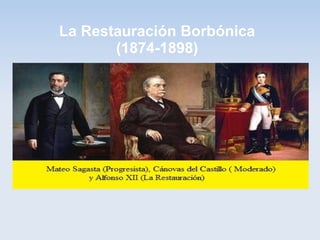 La Restauración Borbónica
(1874-1898)
 