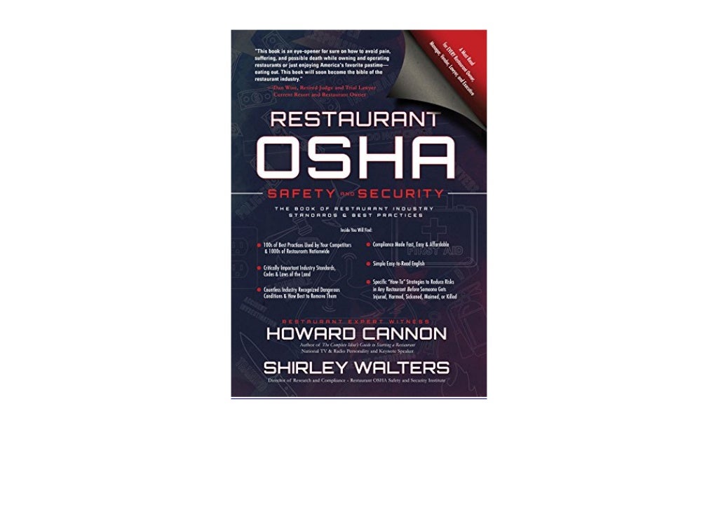 Restaurant OSHA Safety and Security: The Book of Restaurant Industry