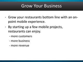 Restaurant app presentation