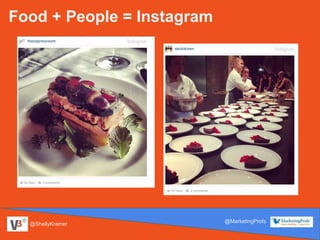 @ShellyKramer
@MarketingProfs
Food + People = Instagram
 