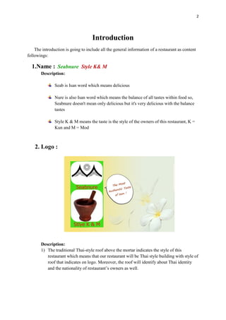 What should one restaurant have? | PDF