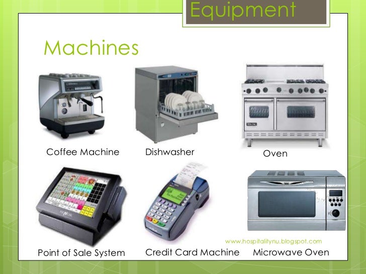 restaurant facilities and equipment list of office machines