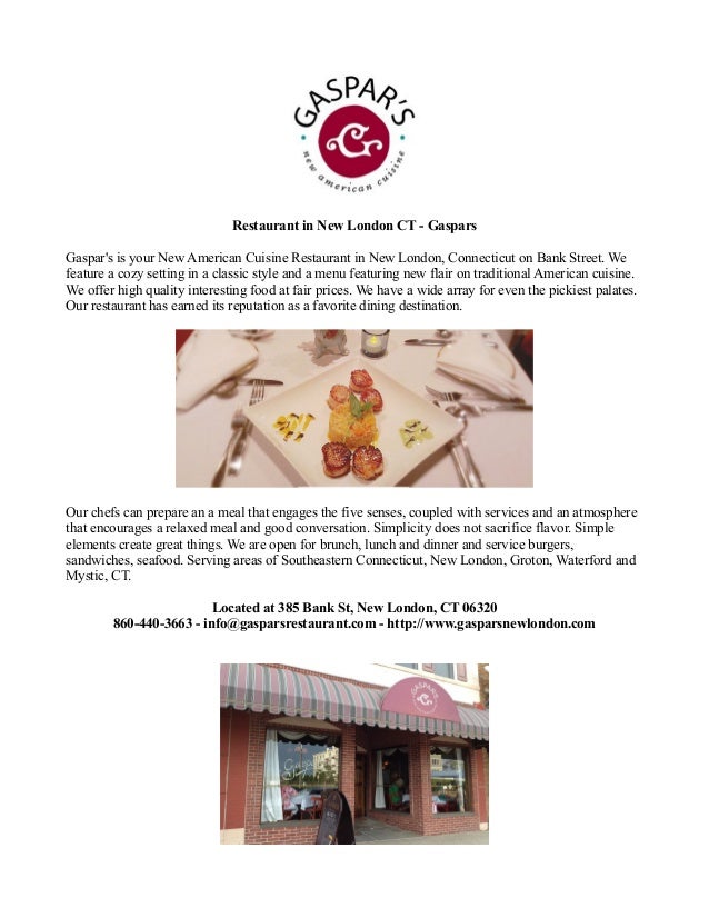 Restaurant In New London Ct Gaspars