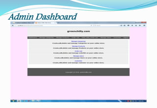 Admin Dashboard
 