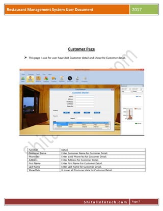 Restaurant management software user manual by shital infotech | PDF