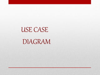 USE CASE
DIAGRAM
 