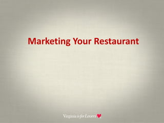 Marketing Your Restaurant 