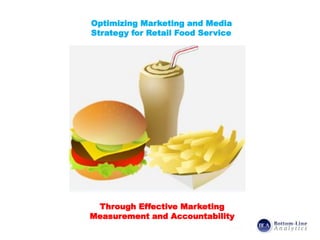 1
Optimizing Marketing and Media
Strategy for Retail Food Service
Through Effective Marketing
Measurement and Accountability
 