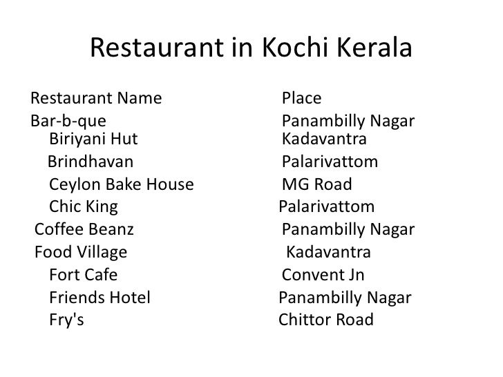 restaurants in cochin restaurants in kochi restaurants in kerala…
