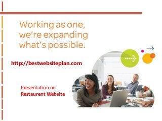 1
Presentation on
Restaurent Website
http://bestwebsiteplan.com
 