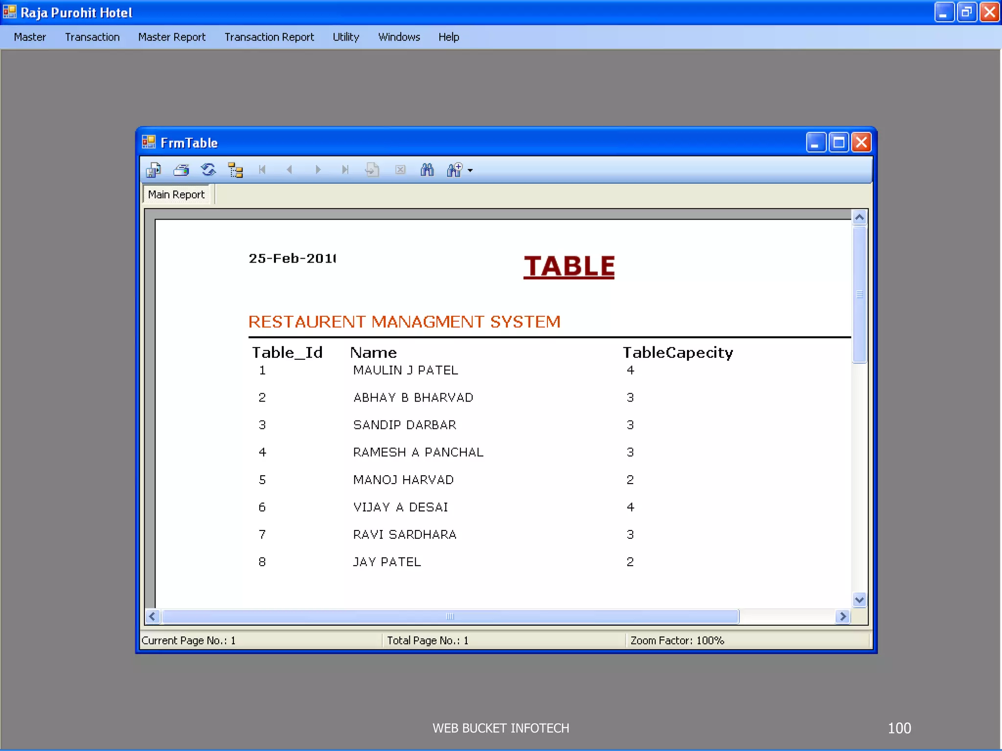 WEB BUCKET INFOTECH 100
 